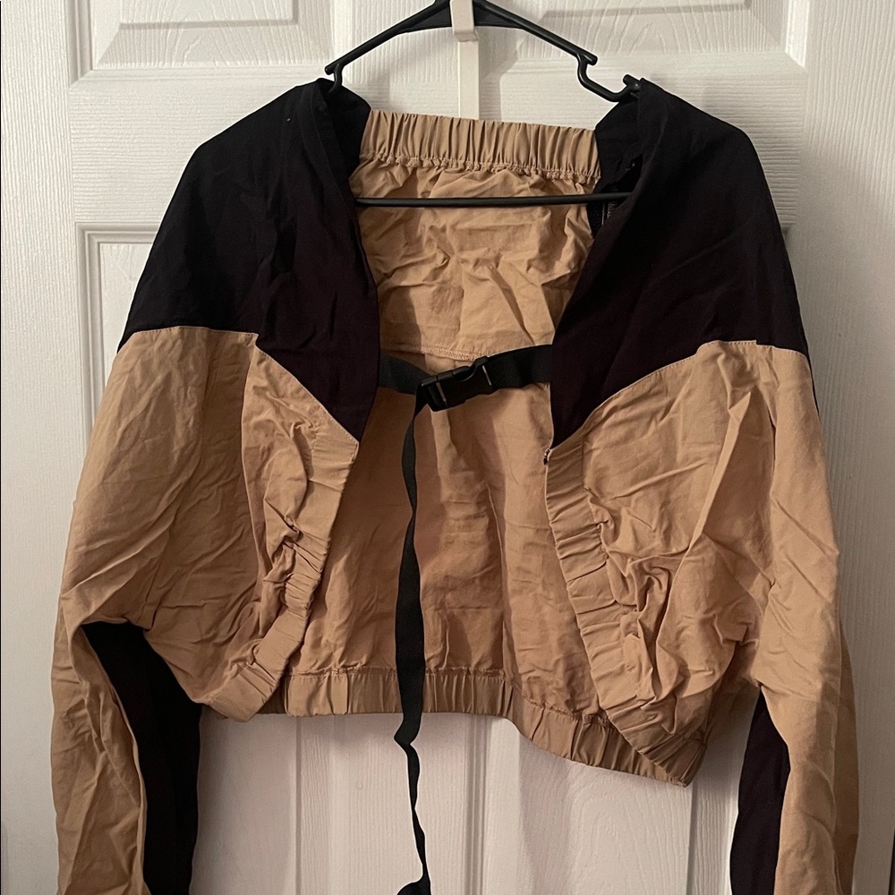 Stylish Black and Tan Women's Jacket